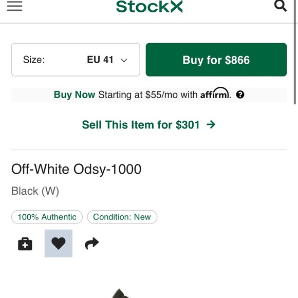 Authentic Off-White Odsy-1000
Black (W) size EU 38 to EU 44 - Picture 6 of 6